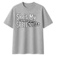 Spooky pointing skeleton hand Halloween Oversized T-Shirt