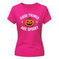 Spooky positive quote pumpkin face Halloween ladies t-shirt