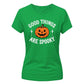 Spooky positive quote pumpkin face Halloween ladies t-shirt