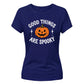 Spooky positive quote pumpkin face Halloween ladies t-shirt