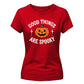 Spooky positive quote pumpkin face Halloween ladies t-shirt