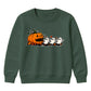 Spooky pumpkin chases three ghosts Halloween Kids Sweatshirt
