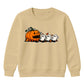 Spooky pumpkin chases three ghosts Halloween Kids Sweatshirt