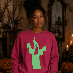 Spooky screaming ghost Glow in the Dark Unisex Sweatshirt