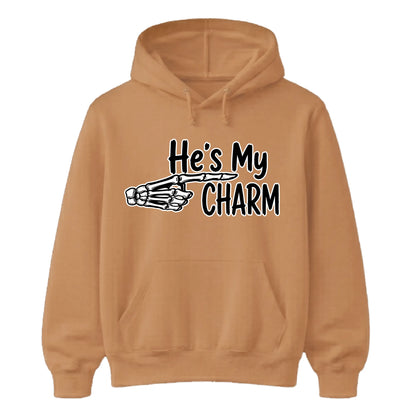 Spooky skeleton hand couple charm Halloween Unisex Hoodie