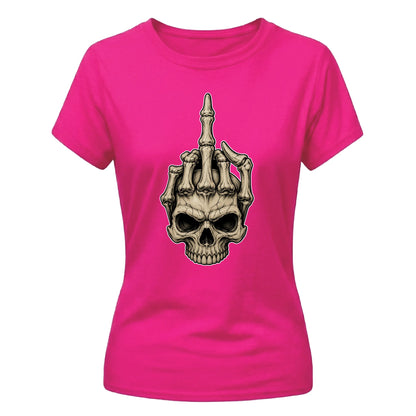 Spooky skeleton hand graphic style Halloween ladies t-shirt