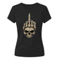 Spooky skeleton hand graphic style Halloween ladies t-shirt