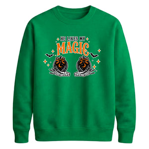 Spooky Skeleton Hand Magic Ball Halloween Unisex Sweatshirt