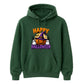 Spooky smiling pumpkin witch hat graphic Halloween hoodie