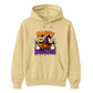 Spooky smiling pumpkin witch hat graphic Halloween hoodie