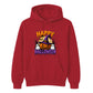 Spooky smiling pumpkin witch hat graphic Halloween hoodie