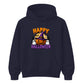Spooky smiling pumpkin witch hat graphic Halloween hoodie