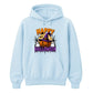 Spooky smiling pumpkin witch hat graphic Halloween hoodie