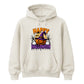Spooky smiling pumpkin witch hat graphic Halloween hoodie