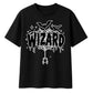 Spooky spider web wizard text Halloween Oversized t-shirt