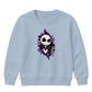 Spooky torn fabric skeleton face Halloween Kids Sweatshirt