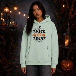 Spooky trick or treat pumpkin Halloween Oversized Hoodie