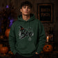 Spooky witch hat and spider web Halloween Unisex Hoodie