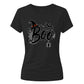 Spooky witch hat boo text graphic Halloween ladies t-shirt