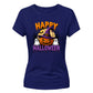 Spooky witch hat pumpkin graphic Halloween Ladies t-shirt
