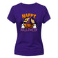 Spooky witch hat pumpkin graphic Halloween Ladies t-shirt
