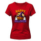 Spooky witch hat pumpkin graphic Halloween Ladies t-shirt