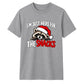 Amusing festive raccoon snacks Christmas Unisex T-Shirt