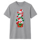 Delightful stacked snowmen graphic Christmas Unisex T-Shirt