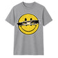 Edgy Ripped Smiley Face Anime Eyes Graphic Unisex T-Shirt