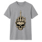 Edgy skeleton hand middle finger Halloween Unisex t-shirt