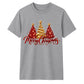 Glittering red gold tree print Christmas Unisex T-Shirt