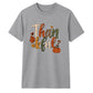 Leopard print thankful text art Thanksgiving Unisex T-Shirt