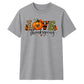 Love pumpkin leopard plaid text Thanksgiving Unisex T-Shirt