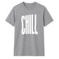 Minimalist Elongated Chill Typo Print Unisex T-Shirt