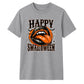 Spooky vampire fangs lips graphic Halloween Unisex t-shirt