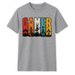 Vintage Retro Stripes Gamer Silhouette Graphic Unisex T-Shirt