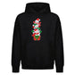Stacked snowmen gift box art Christmas Oversized Hoodie