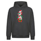 Stacked snowmen gift box art Christmas Oversized Hoodie