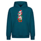Stacked snowmen gift box art Christmas Oversized Hoodie