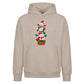 Stacked snowmen gift box art Christmas Oversized Hoodie