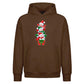Stacked snowmen gift box art Christmas Oversized Hoodie