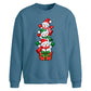 Stacked snowmen gift box Christmas Oversized Sweatshirt