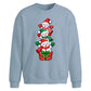 Stacked snowmen gift box Christmas Oversized Sweatshirt