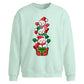 Stacked snowmen gift box Christmas Oversized Sweatshirt