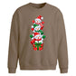 Stacked snowmen gift box Christmas Oversized Sweatshirt