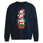 Stacked snowmen gift box Christmas Oversized Sweatshirt