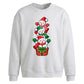 Stacked snowmen gift box Christmas Oversized Sweatshirt