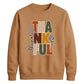 Stacked thankful leaf print Thanksgiving Unisex Sweatshirt