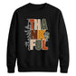 Stacked thankful leaf print Thanksgiving Unisex Sweatshirt