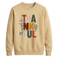 Stacked thankful leaf print Thanksgiving Unisex Sweatshirt